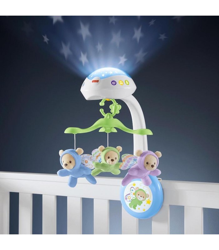 MOVIL para Cuna Ositos Voladores de Fisher Price con proyector de luz