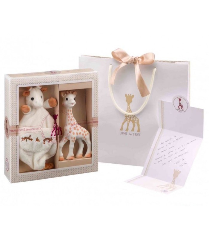Set regalo Juguete mordedor jirafa Sophie la Girafe + Doudou