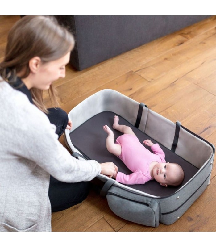 Capazo de viaje plegable Travel Nest al cerrarlo es un gran bolso
