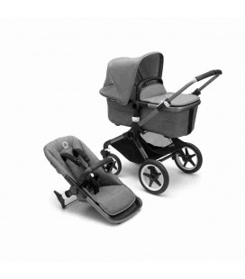 BUGABOO FOX 3 Chasis Graphite Base Gris Melange Capota Gris Melange