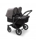 Bugaboo Donkey 5 Twin Gemelar negro negro gris melange