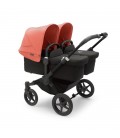 Bugaboo Donkey 5 Twin Gemelar negro negro rojo amanecer