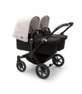 Bugaboo Donkey 5 Twin Gemelar negro negro blanco niebla