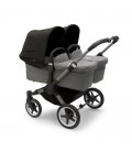  Bugaboo Donkey 5 Twin Gemelar graphite gris melange negro