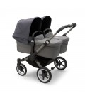  Bugaboo Donkey 5 Twin Gemelar graphite gris melange azul tormenta