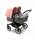  Bugaboo Donkey 5 Twin Gemelar graphite gris melange rosa amanecer