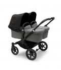 Bugaboo Donkey 5 Twin Gemelar negro gris melange negro