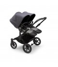 Bugaboo Donkey 5 Twin Gemelar negro gris melange azul tormenta