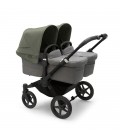 Bugaboo Donkey 5 Twin Gemelar negro gris melange verde bosque