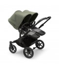 Bugaboo Donkey 5 Twin Gemelar negro gris melange verde bosque