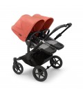 Bugaboo Donkey 5 Twin Gemelar negro gris melange rojo amanecer