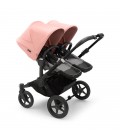 Bugaboo Donkey 5 Twin Gemelar negro gris melange rosa amanecer