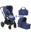 Cochecito Jane Kawai con capazo Micro PRO LAZULI BLUE