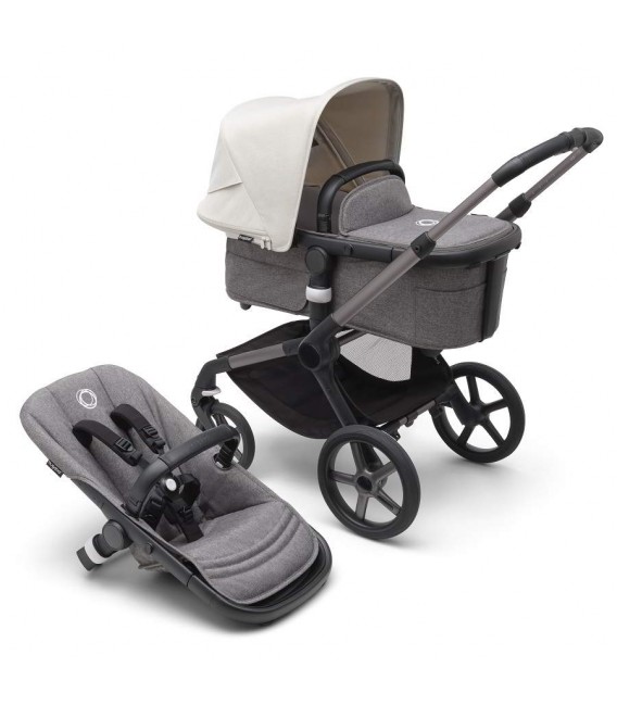 BUGABOO FOX 5 Graphite Gris Blanco niebla