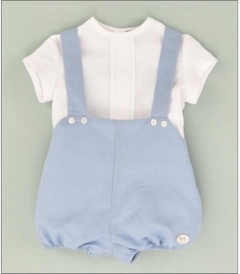 Conjunto verabo bebé tirantes lino Jose Varon